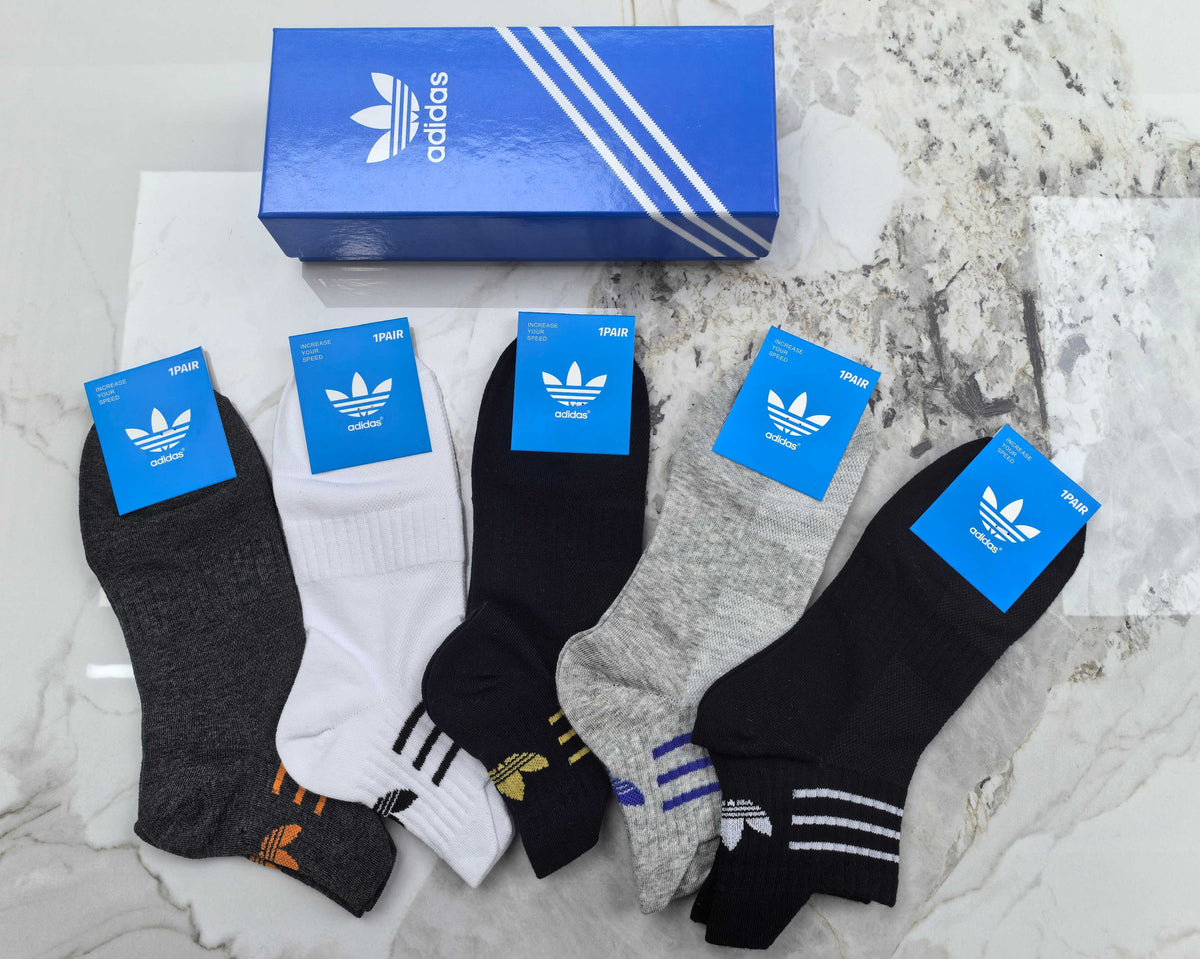 Adidas Cotton Short Socks - 5-Pair Pack