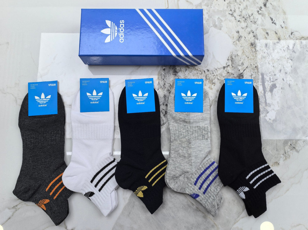 Adidas Cotton Short Socks - 5-Pair Pack