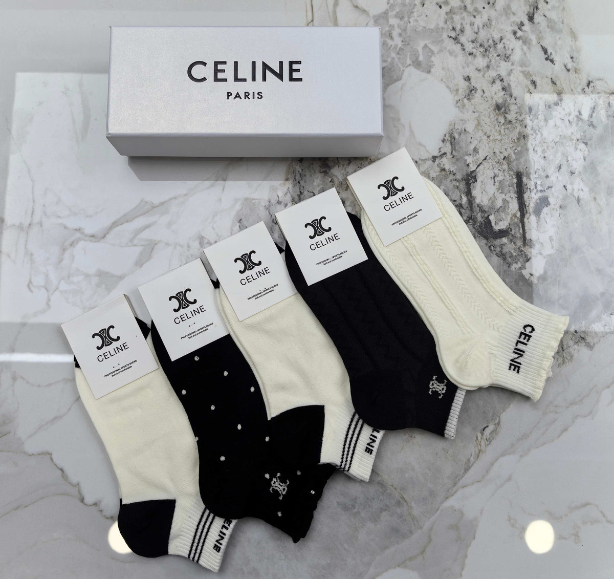 Celine Breathable Socks – 5-Pair Pack