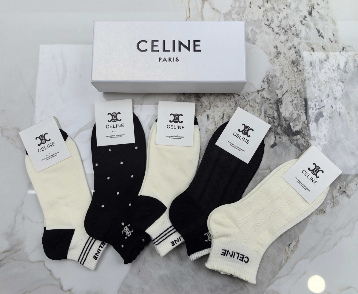 Celine Breathable Socks – 5-Pair Pack