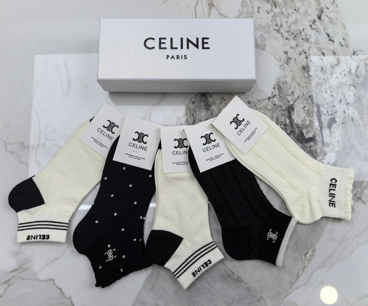 Celine Breathable Socks – 5-Pair Pack