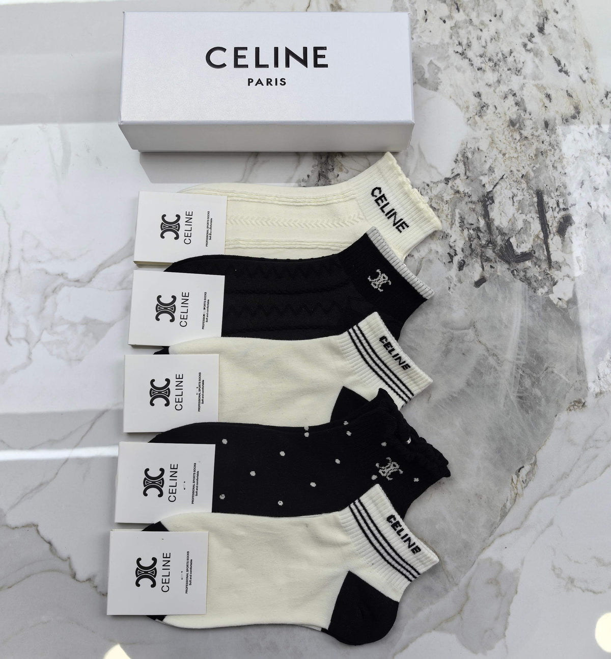 Celine Breathable Socks – 5-Pair Pack