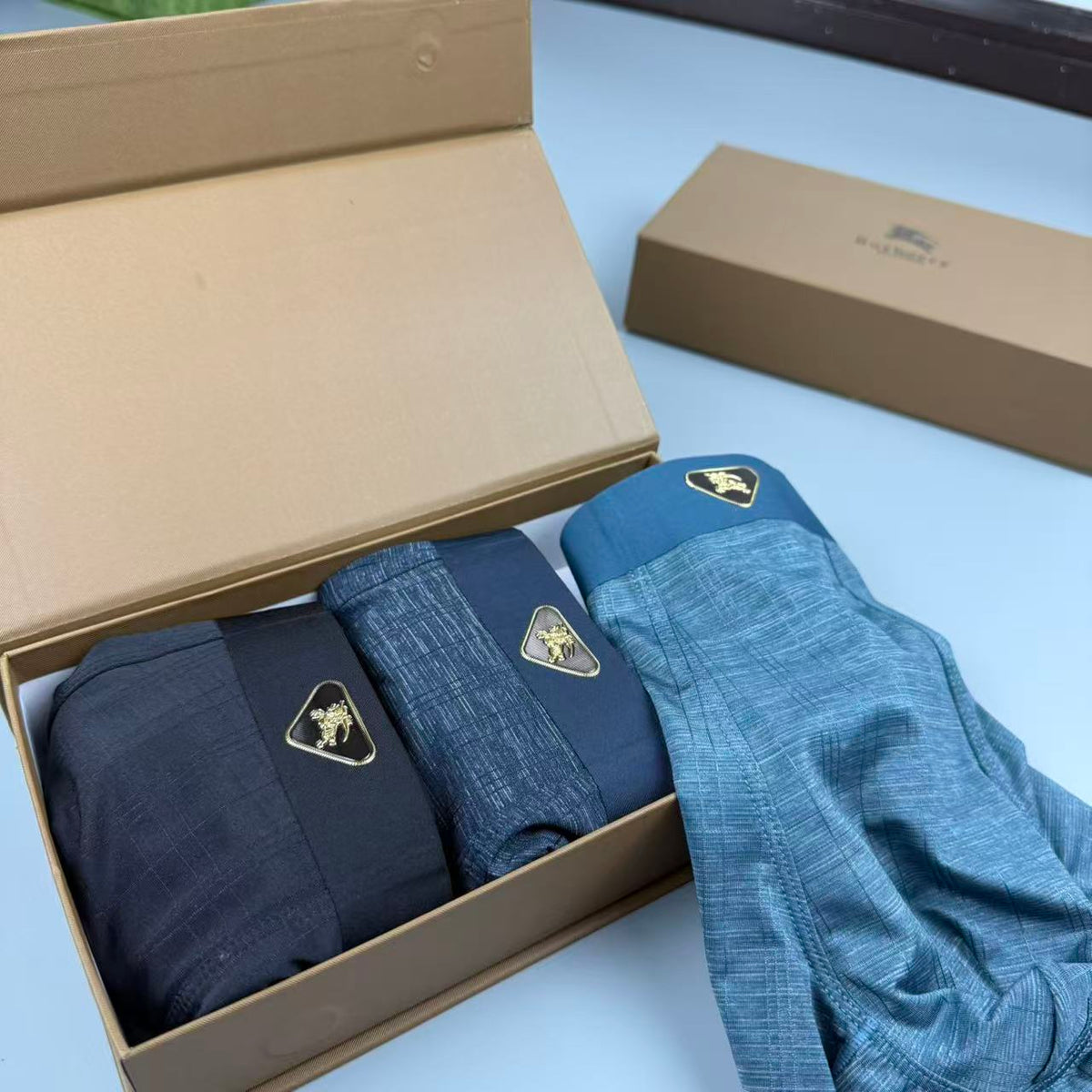 Burberry Small Emblem Details Men's Boxer Briefs - 3-Piece Box