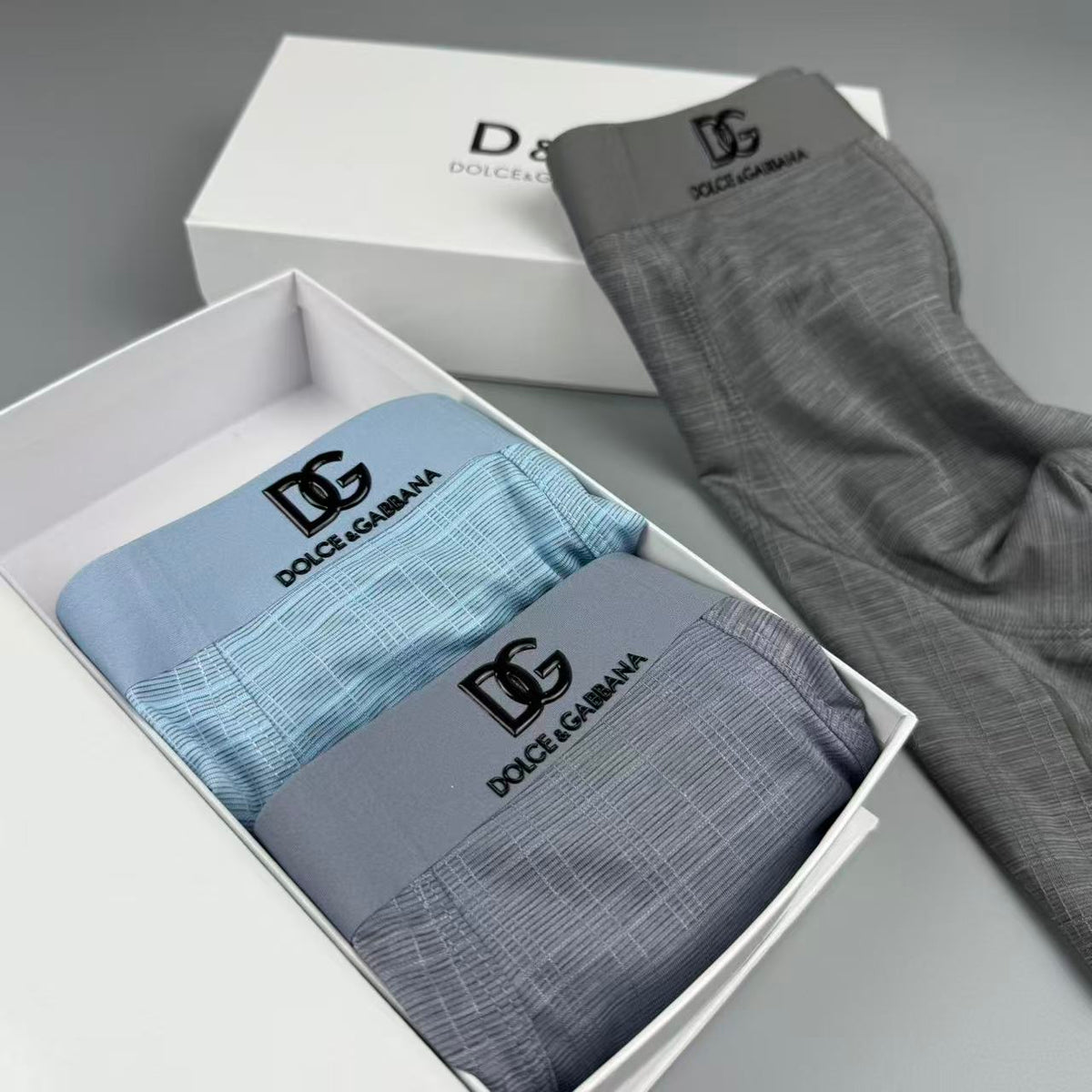 Dolce & Gabbana Clean Logo Details Men's Boxer Briefs - 3-Piece Box