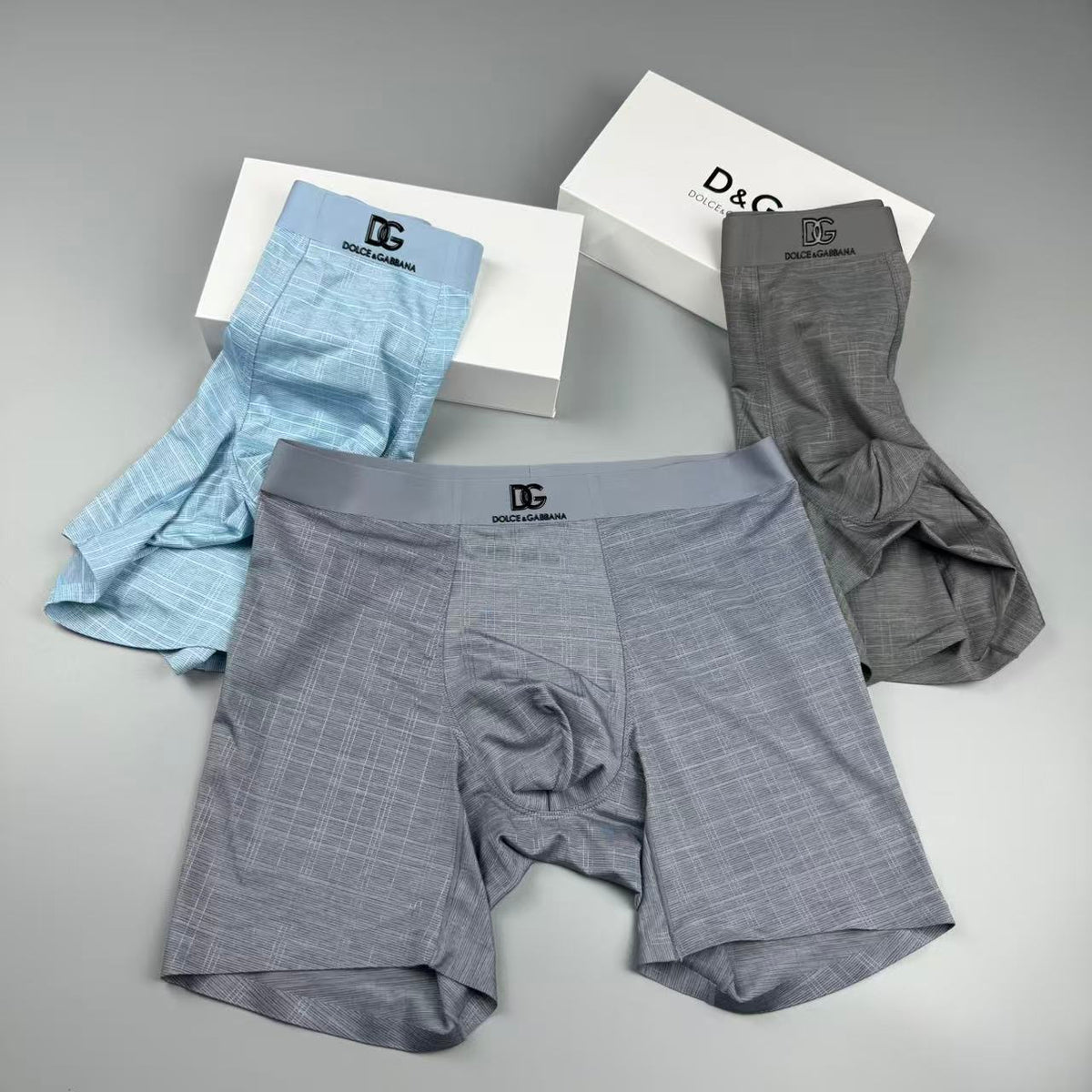 Dolce & Gabbana Clean Logo Details Men's Boxer Briefs - 3-Piece Box