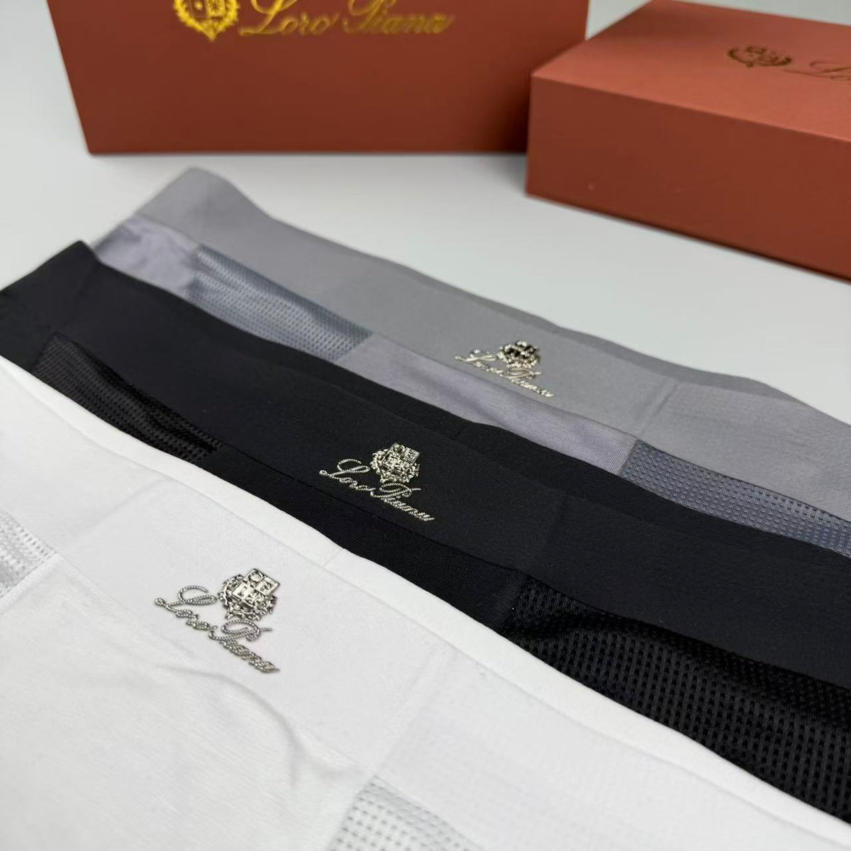 Loro Piana Visible Branded Waistband Or Emblem Details Men's Boxer Briefs - 3-Piece Box