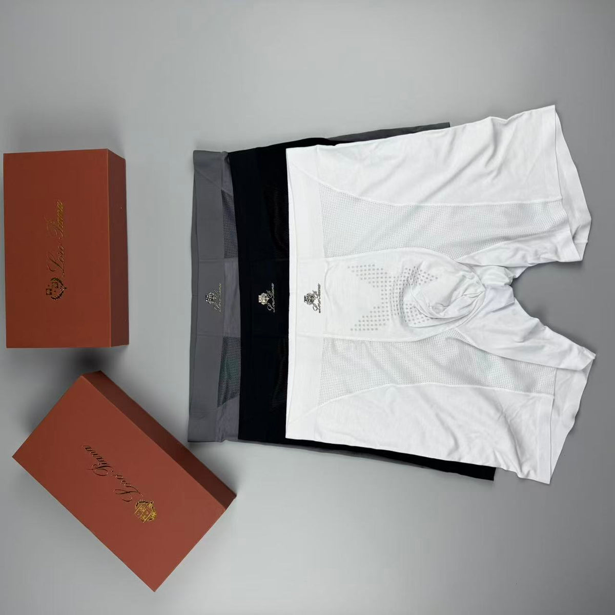 Loro Piana Visible Branded Waistband Or Emblem Details Men's Boxer Briefs - 3-Piece Box