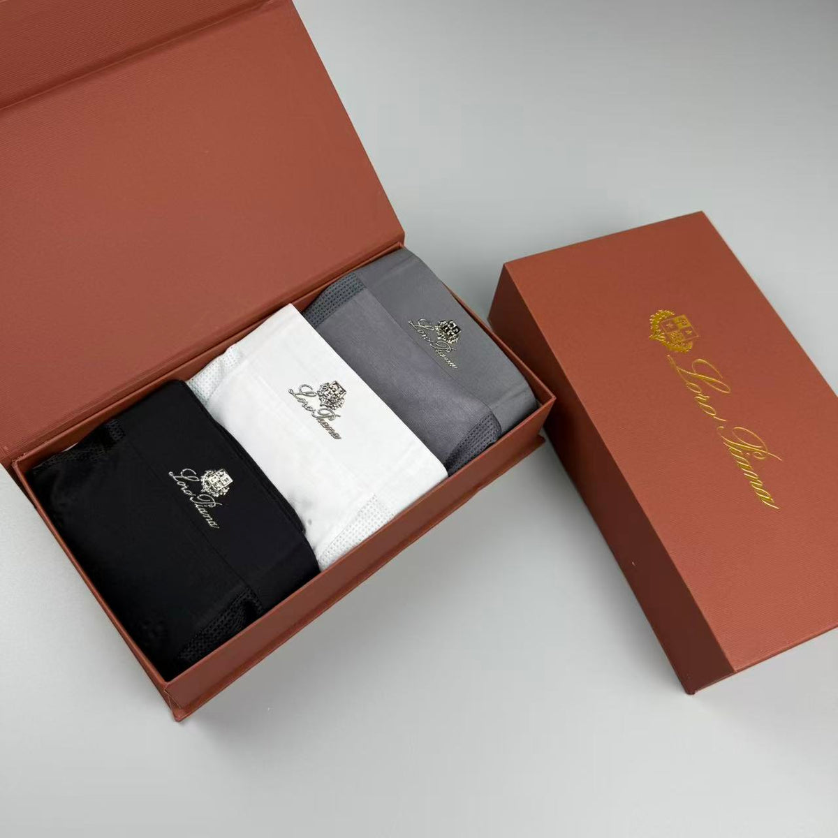 Loro Piana Visible Branded Waistband Or Emblem Details Men's Boxer Briefs - 3-Piece Box