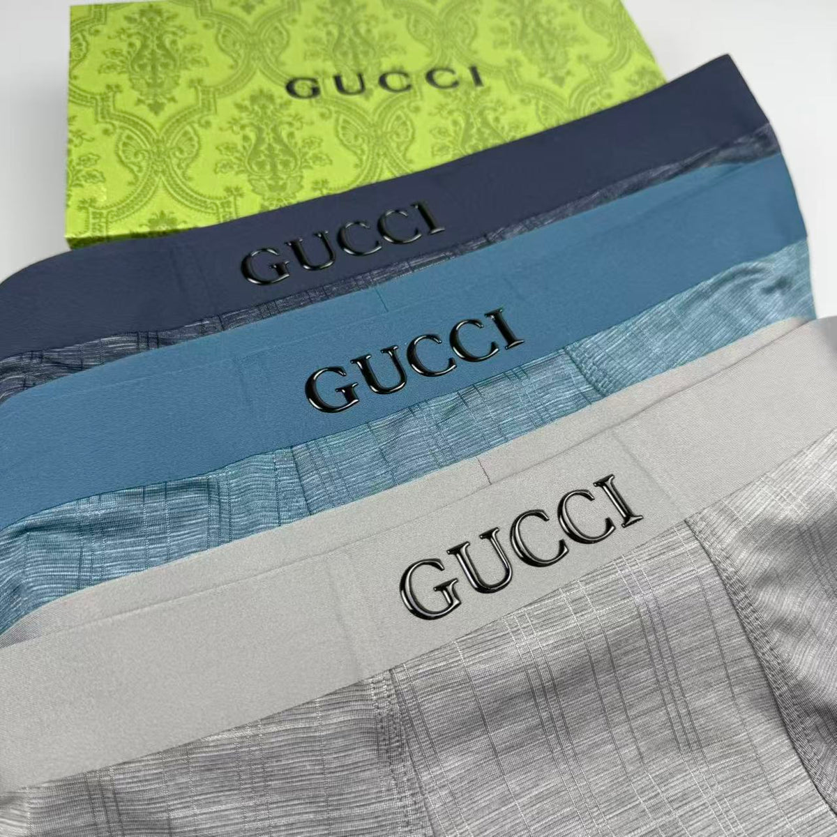 Gucci Visible Branded Waistband Or Emblem Details Men's Boxer Briefs - 3-Piece Box