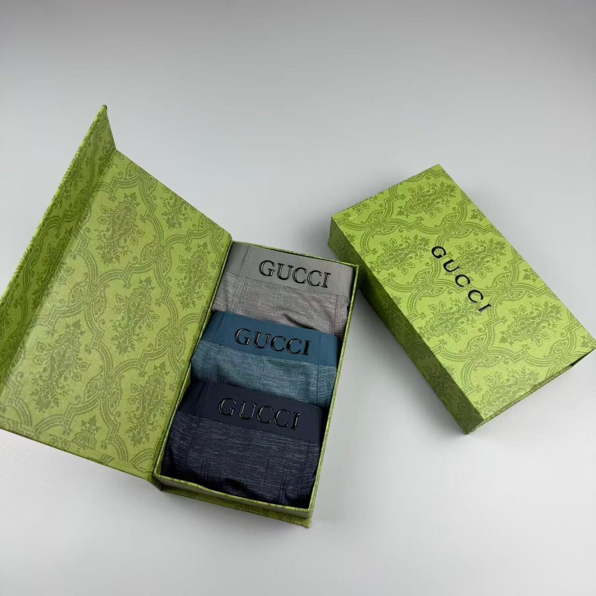 Gucci Visible Branded Waistband Or Emblem Details Men's Boxer Briefs - 3-Piece Box