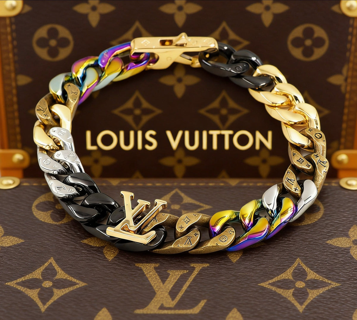 Martin Graham bracelet in polished metal-tone – front product view