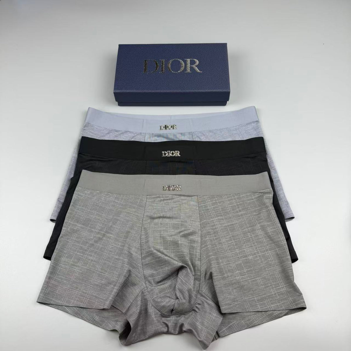 Dior Logo Detail Men's Boxer Briefs - 3-Piece Box