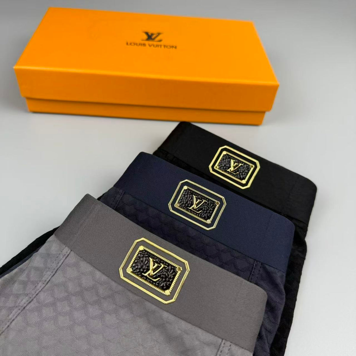 Louis Vuitton Logo Detail Men's Boxer Briefs - 3-Piece Box