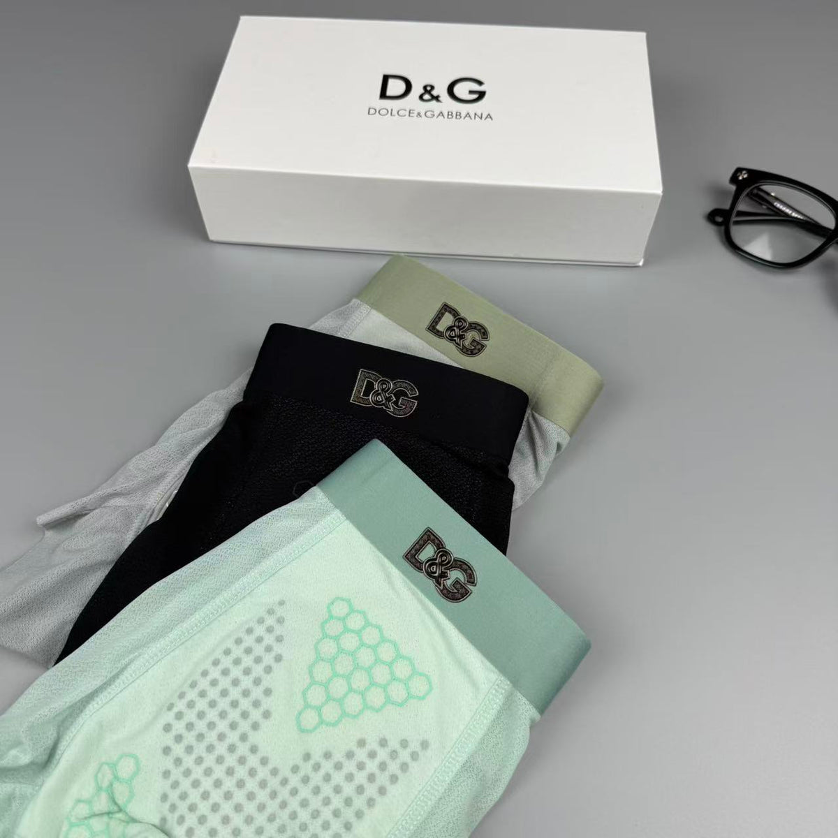 Dolce & Gabbana Silk Logo Detail Men's Boxer Briefs - 3-Piece Box