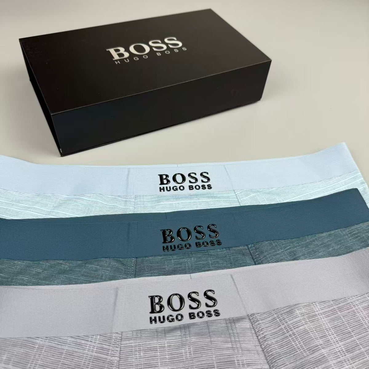 Boss Contrast Logo Waistbands Men's Boxer Briefs - 3-Piece Box