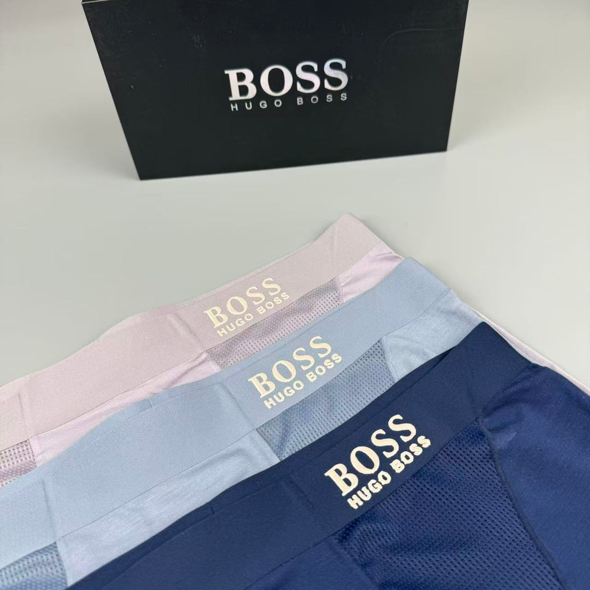 Boss Logo Detail Men's Boxer Briefs - 3-Piece Box