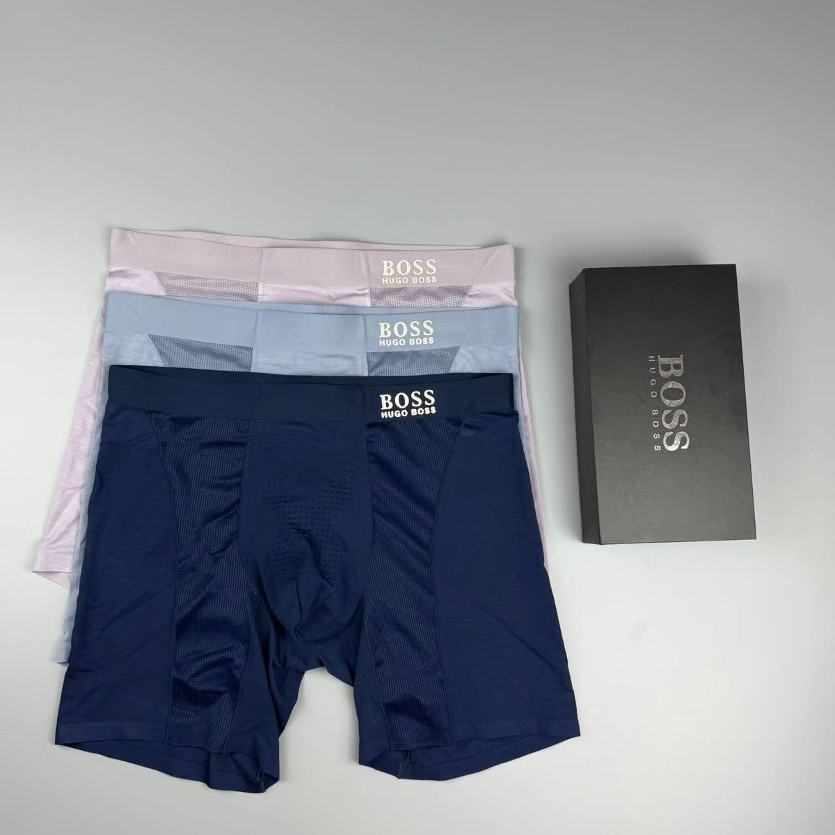Boss Logo Detail Men's Boxer Briefs - 3-Piece Box