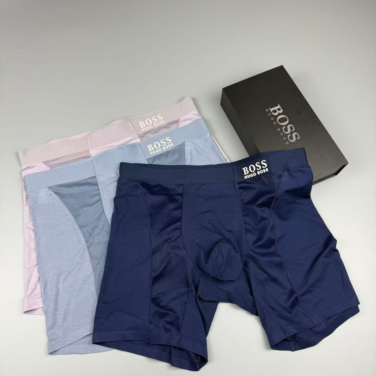Boss Logo Detail Men's Boxer Briefs - 3-Piece Box