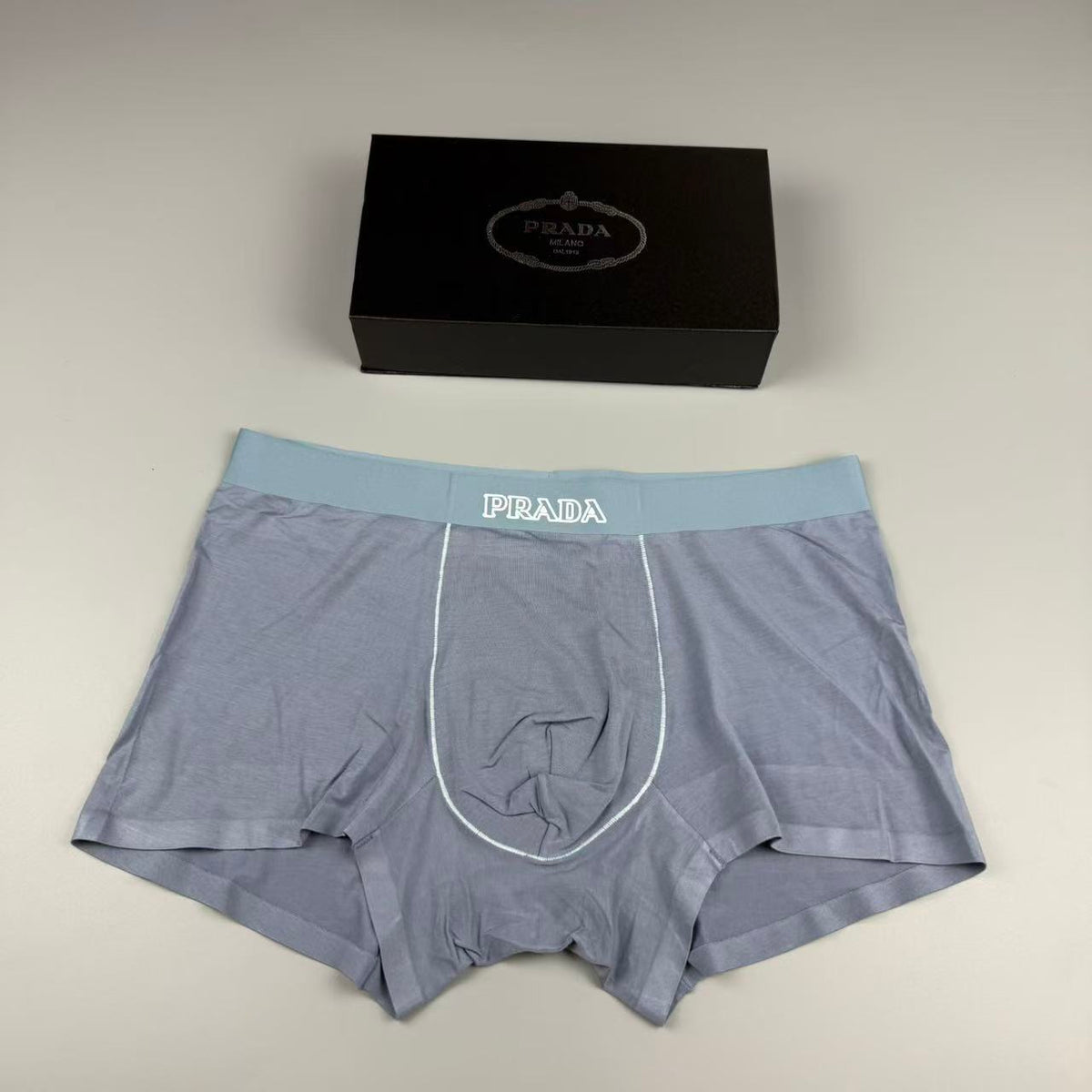 Prada Contrast Piping Men's Boxer Briefs - 3-Piece Box