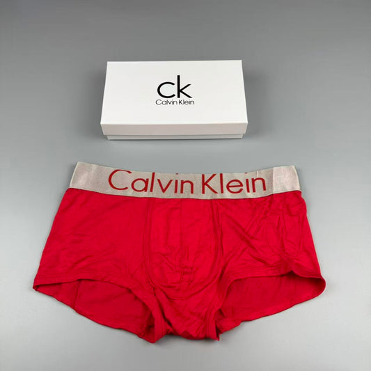 Calvin Klein Red, Grey, Black, Navy & White Cotton Men's Boxer Briefs - 3-Piece Box