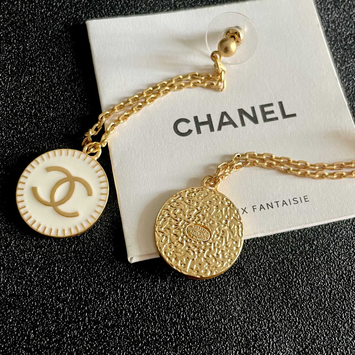 Martin Graham earrings in polished metal-tone – styled product view