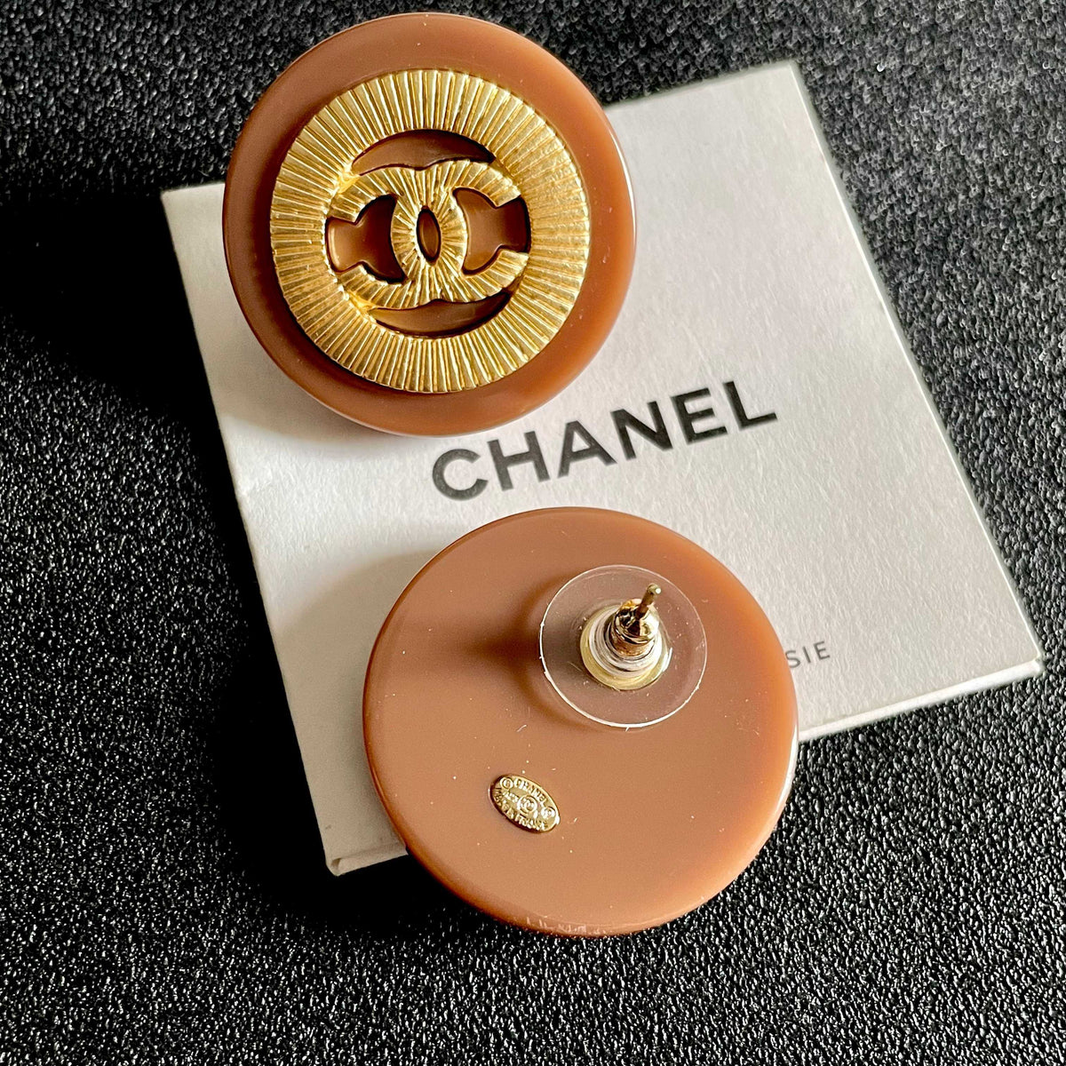 Martin Graham stud earrings in polished metal-tone – main product view