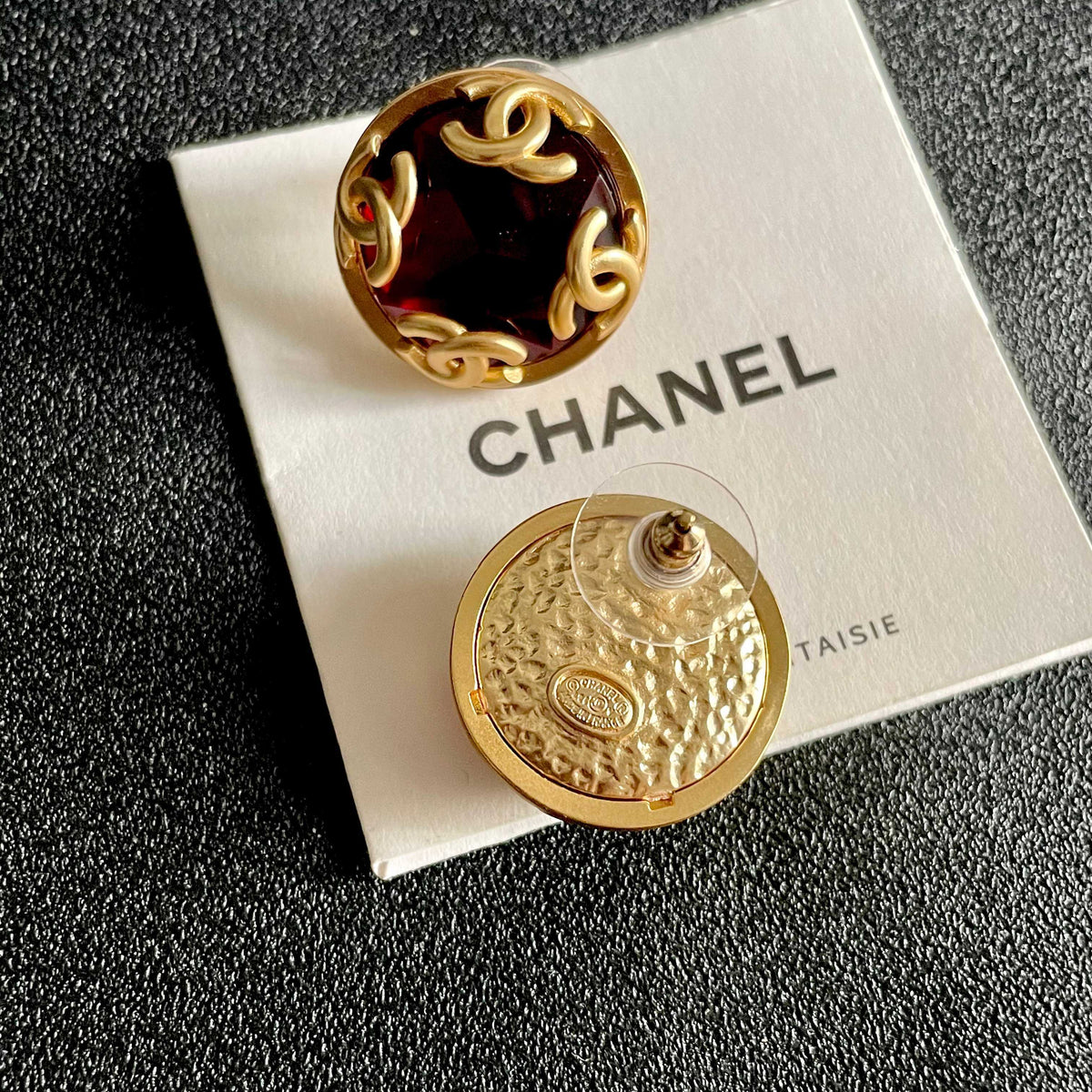 Martin Graham stud earrings in polished metal-tone – main product view