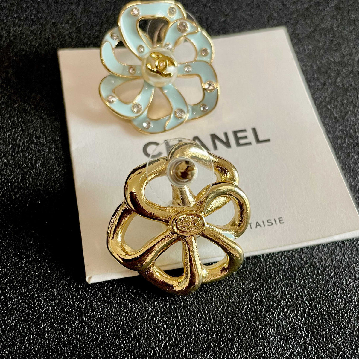 Martin Graham stud earrings in polished metal-tone – main product view
