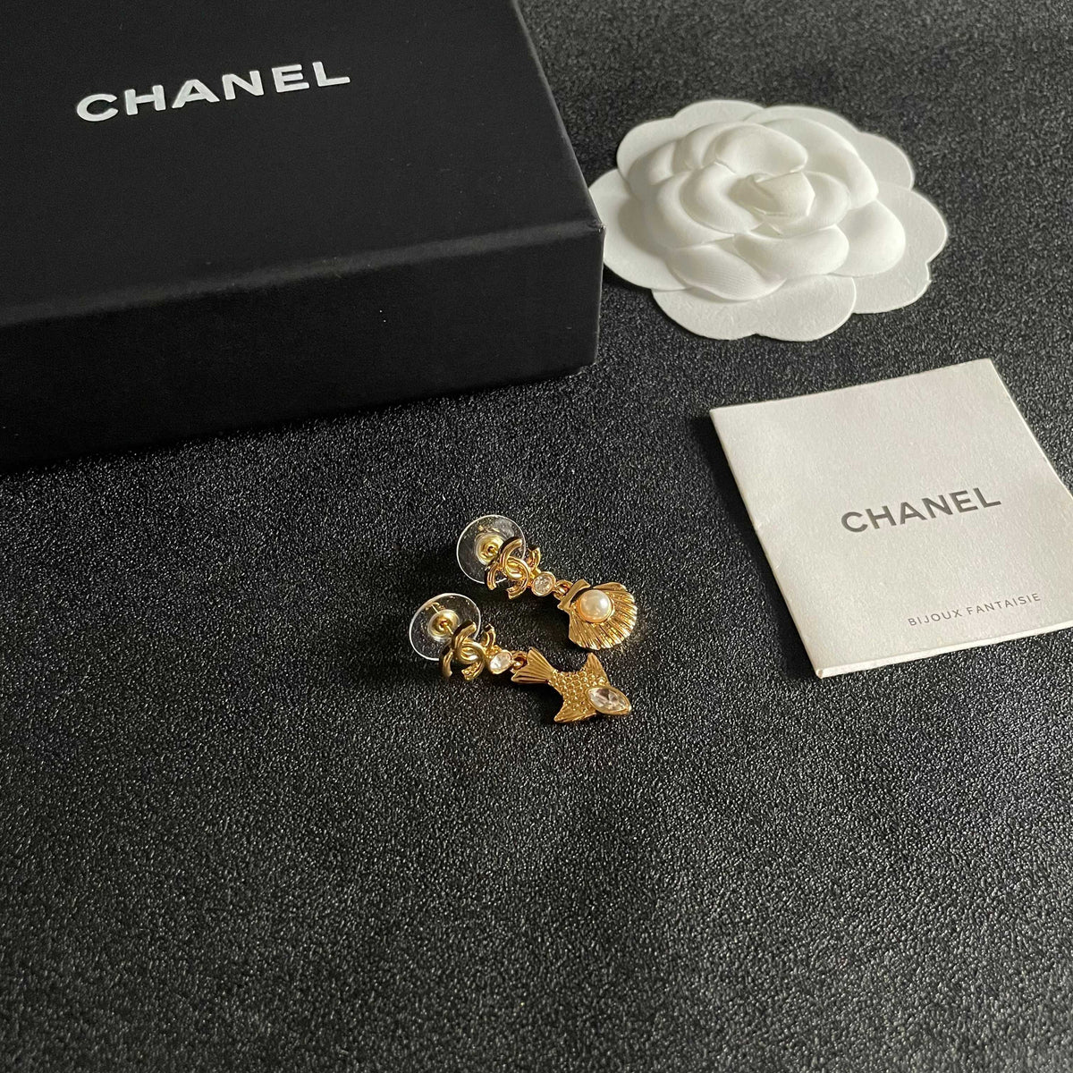 Martin Graham earrings in polished metal-tone – styled product view