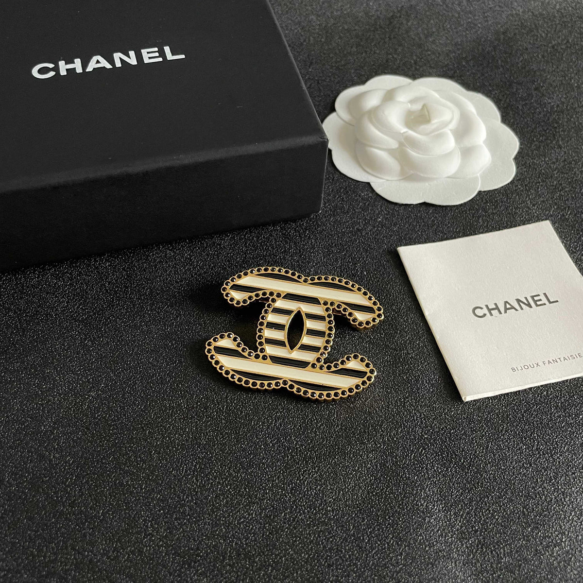 Martin Graham brooch in polished metal-tone – styled product view