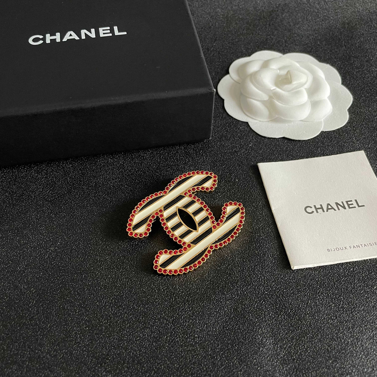 Martin Graham brooch in polished metal-tone – styled product view
