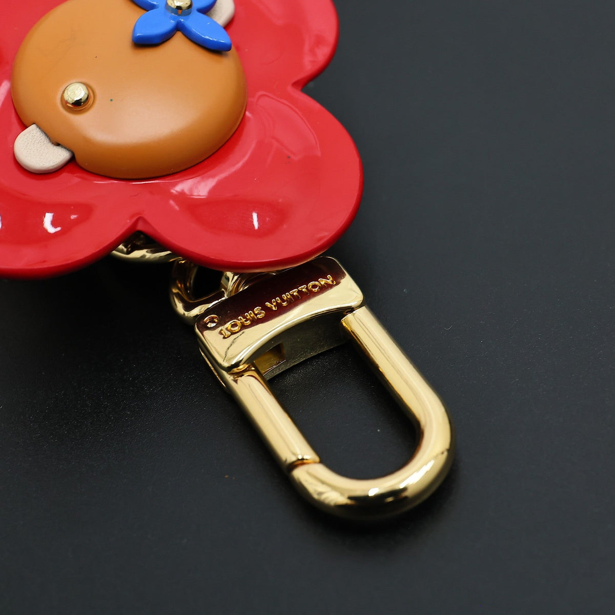 Martin Graham bag charm in polished metal-tone – styled product view