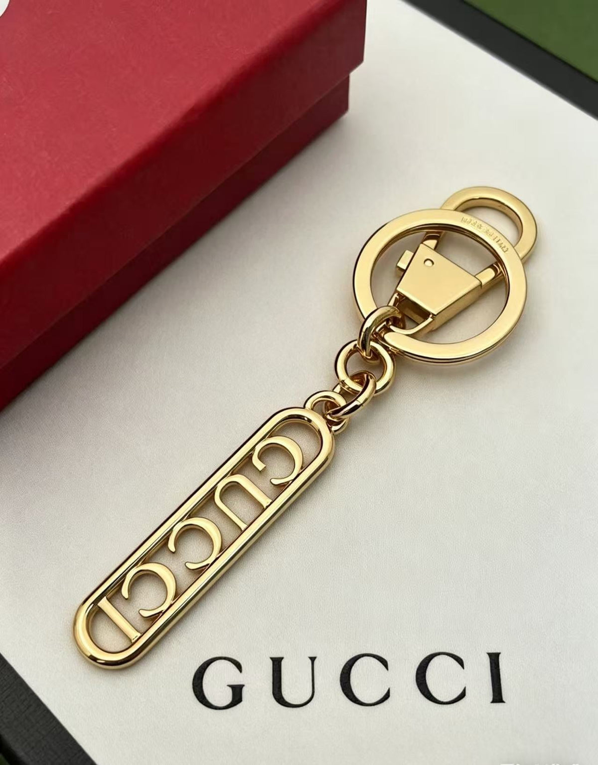 Martin Graham keychain in polished metal-tone – front product view