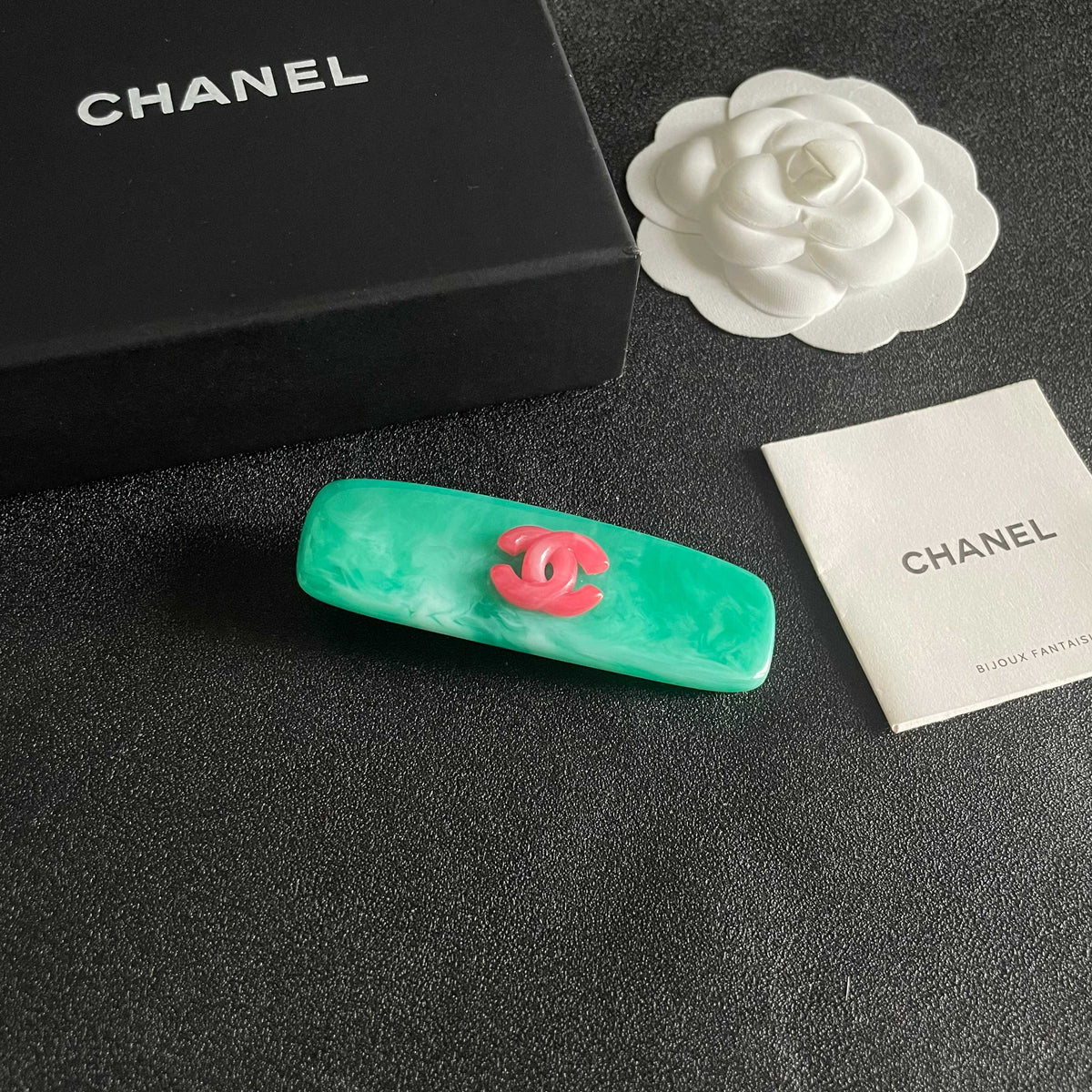Martin Graham hair accessory in polished metal-tone – styled product view