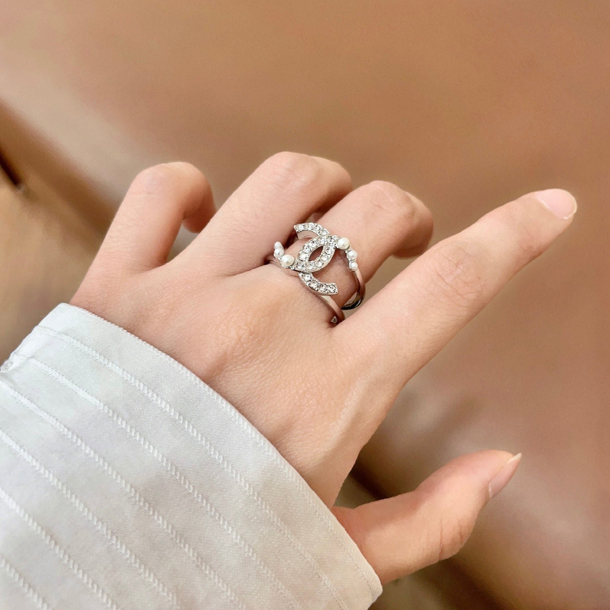 Martin Graham ring in polished metal-tone – front product view