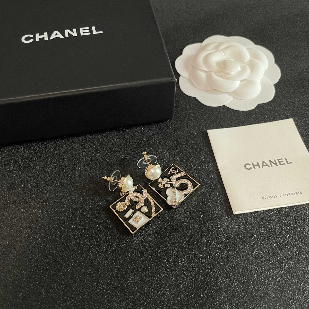 Martin Graham earrings in polished metal-tone – styled product view