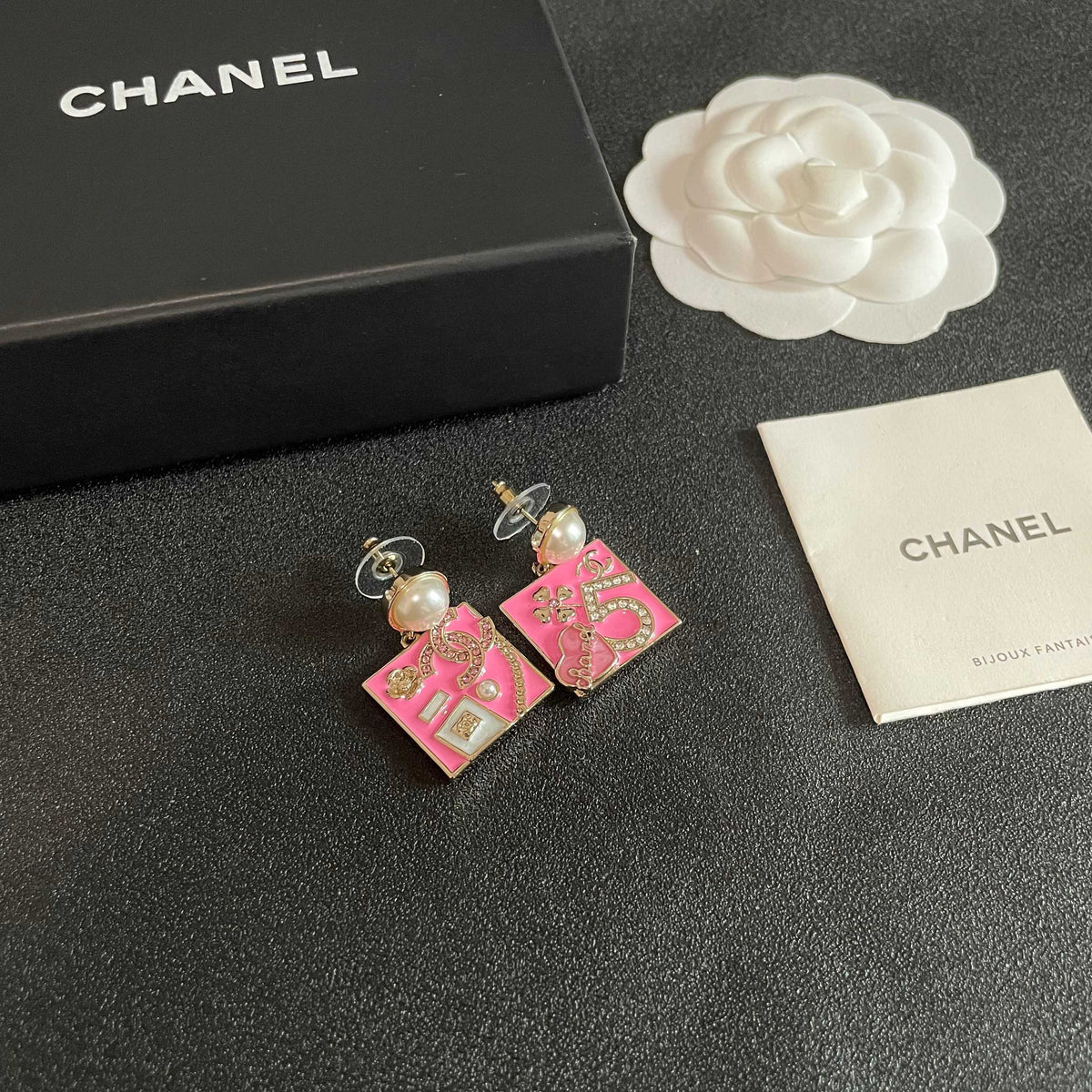 Martin Graham earrings in polished metal-tone – styled product view