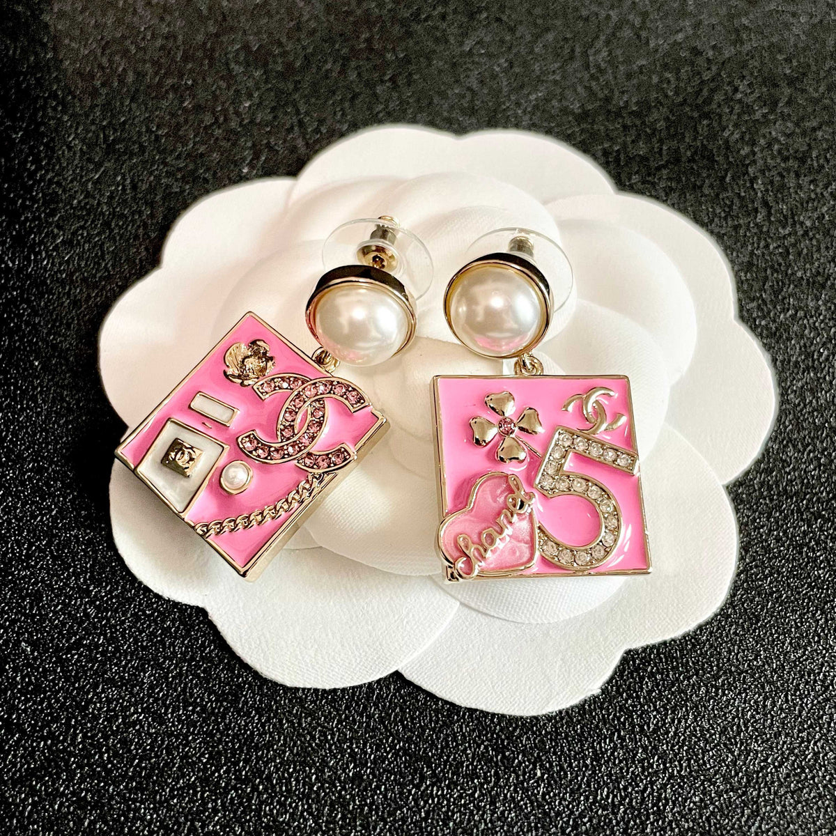 Martin Graham earrings in polished metal-tone – front product view