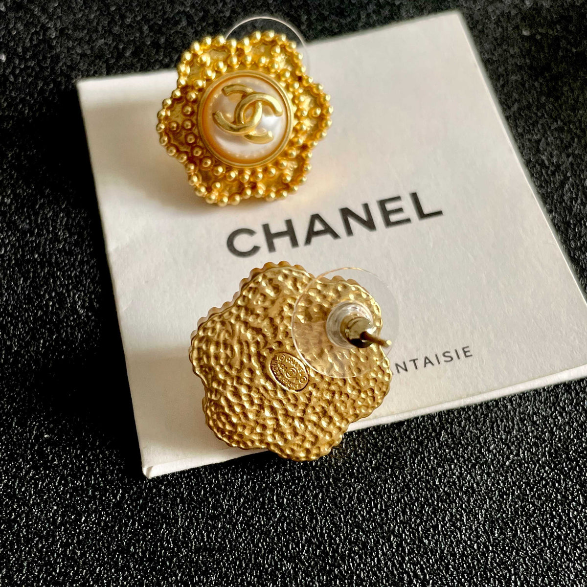 Martin Graham stud earrings in polished metal-tone – main product view