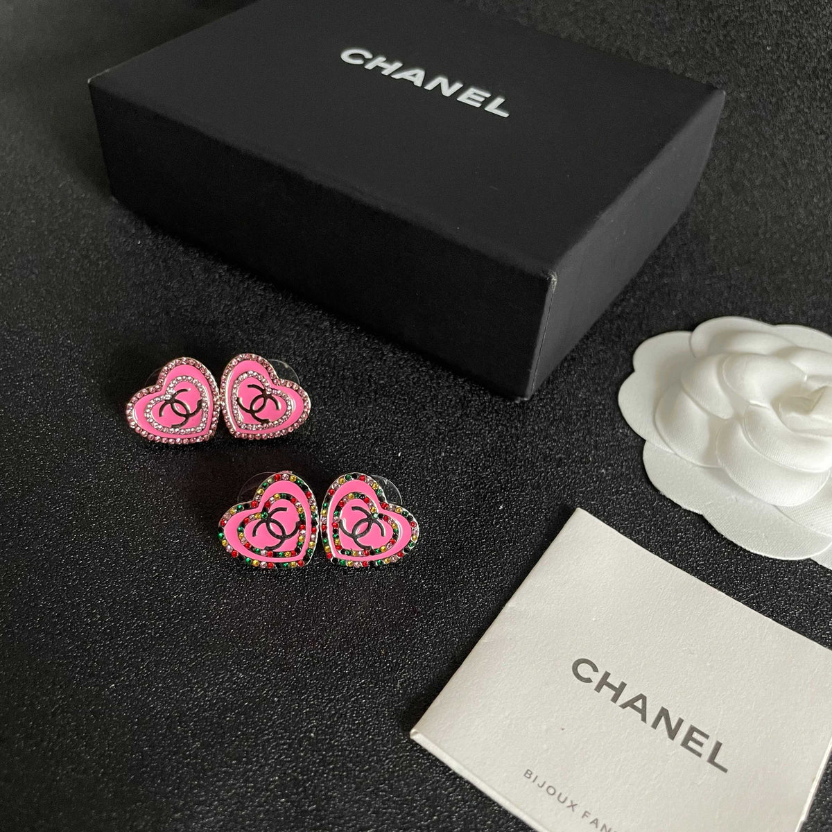 Martin Graham stud earrings in polished metal-tone – side detail