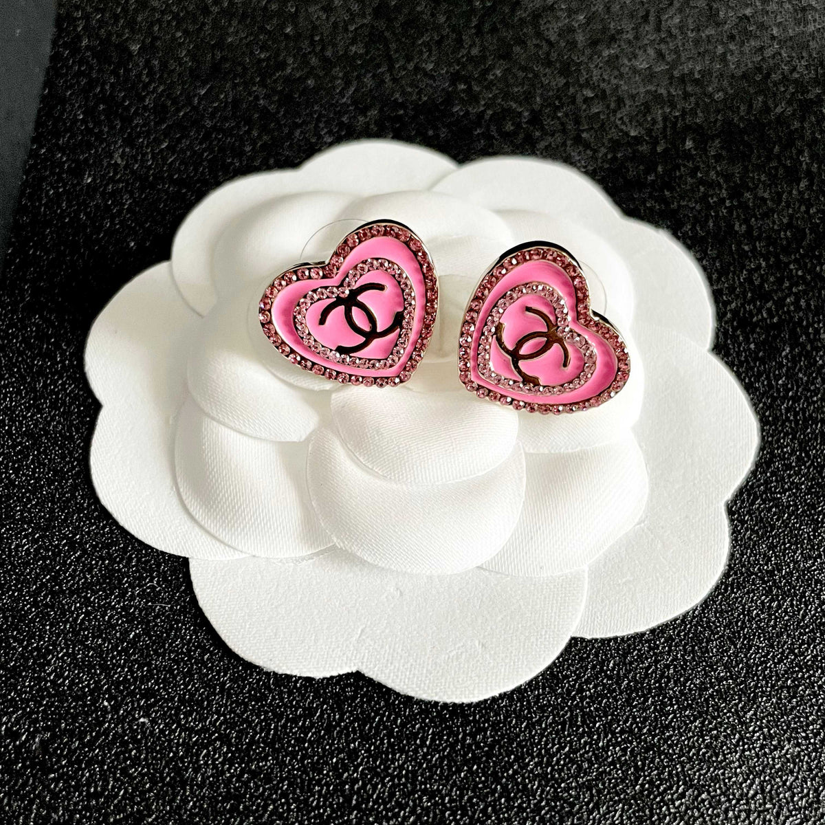 Martin Graham stud earrings in polished metal-tone – front product view