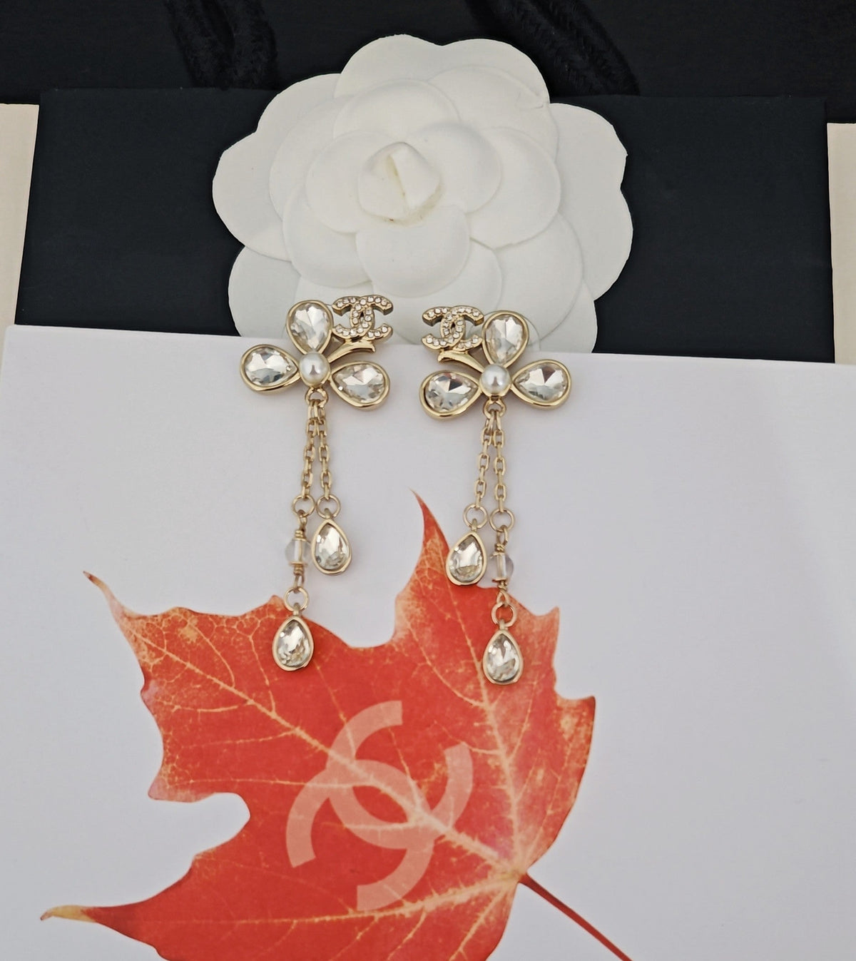 Martin Graham earrings in polished metal-tone – styled product view