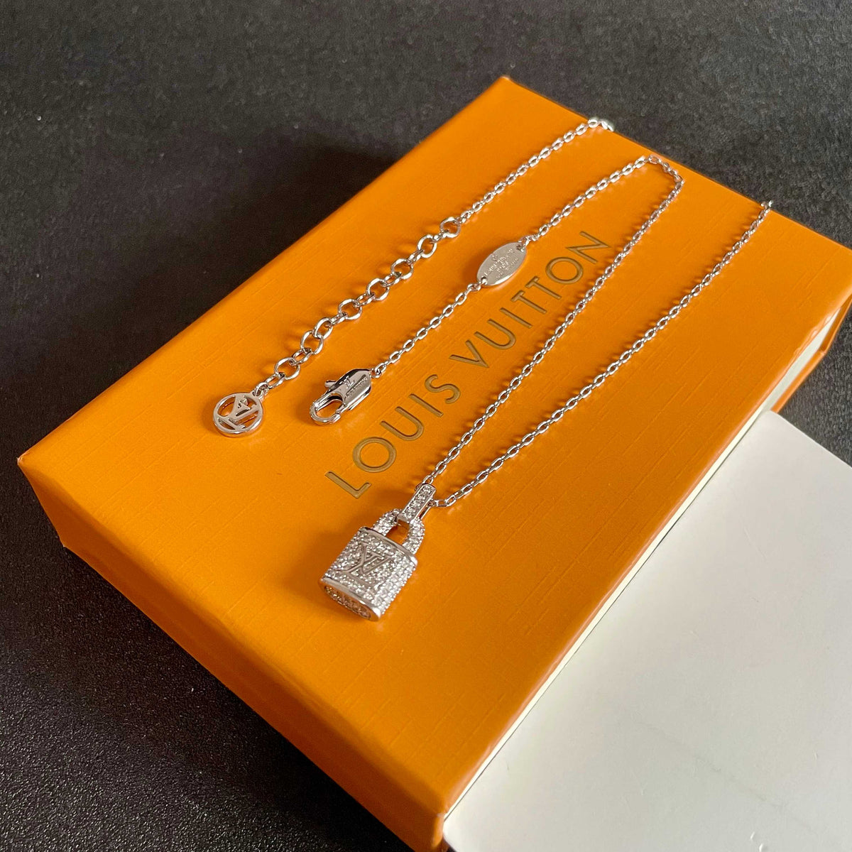 Martin Graham pendant necklace in polished metal-tone – styled product view