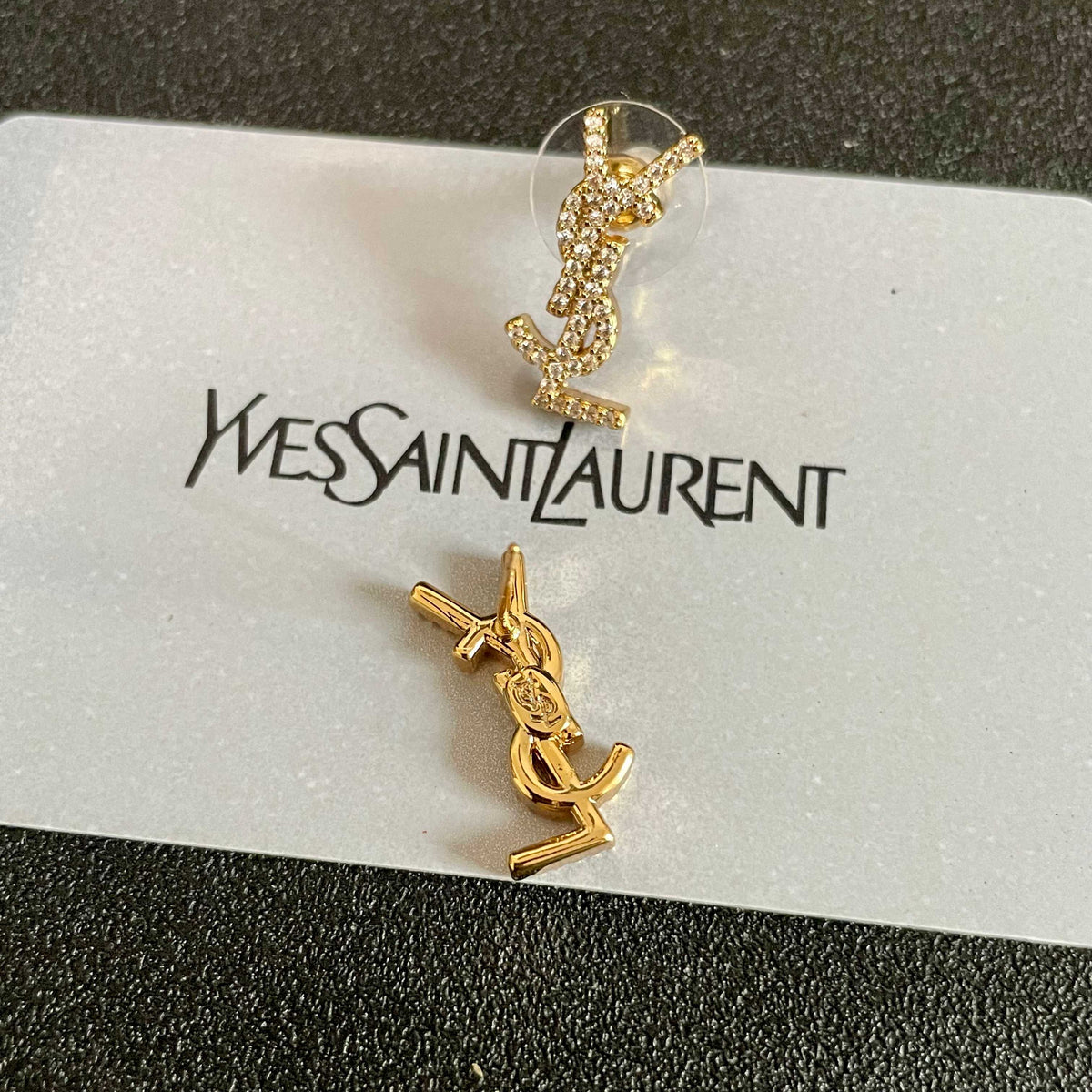 Martin Graham stud earrings in polished metal-tone – main product view
