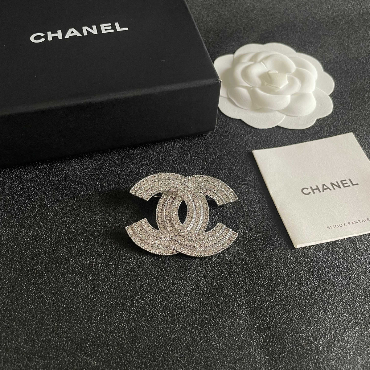 Martin Graham brooch in polished metal-tone – styled product view