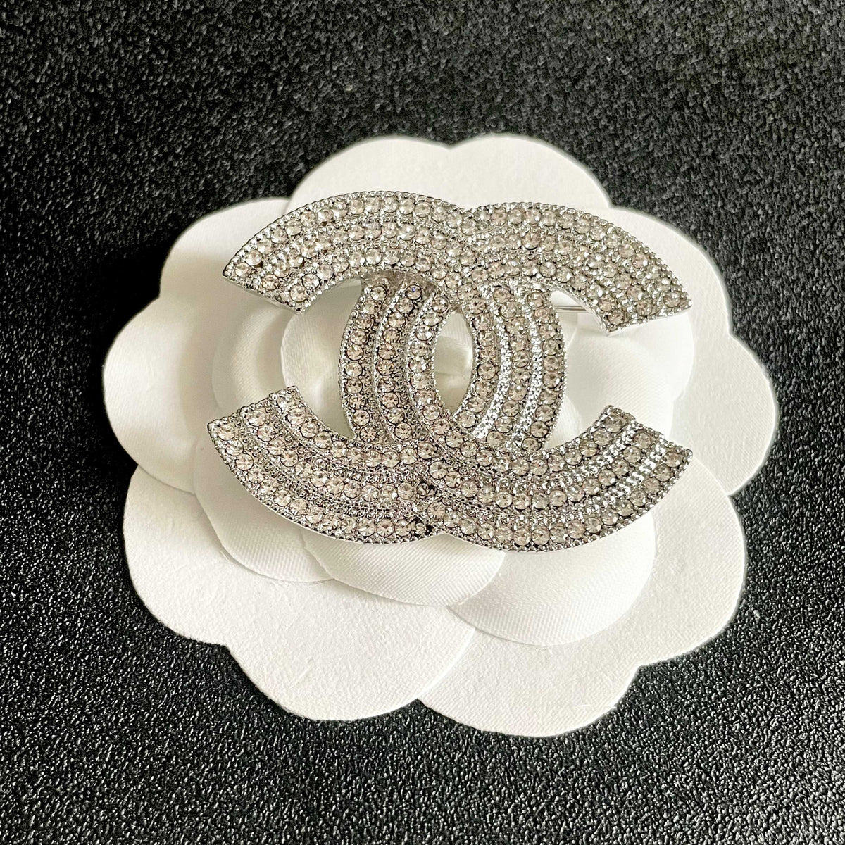 Martin Graham brooch in polished metal-tone – front product view