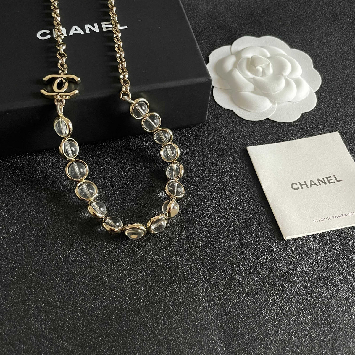 Martin Graham pendant necklace in polished metal-tone – styled product view