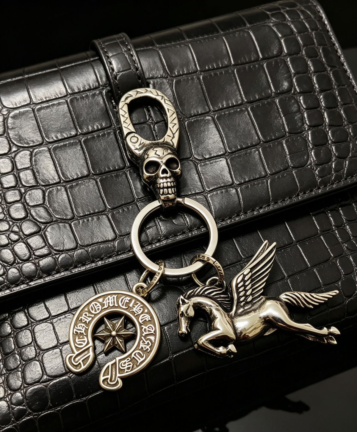 Martin Graham keychain in polished metal-tone – main product view