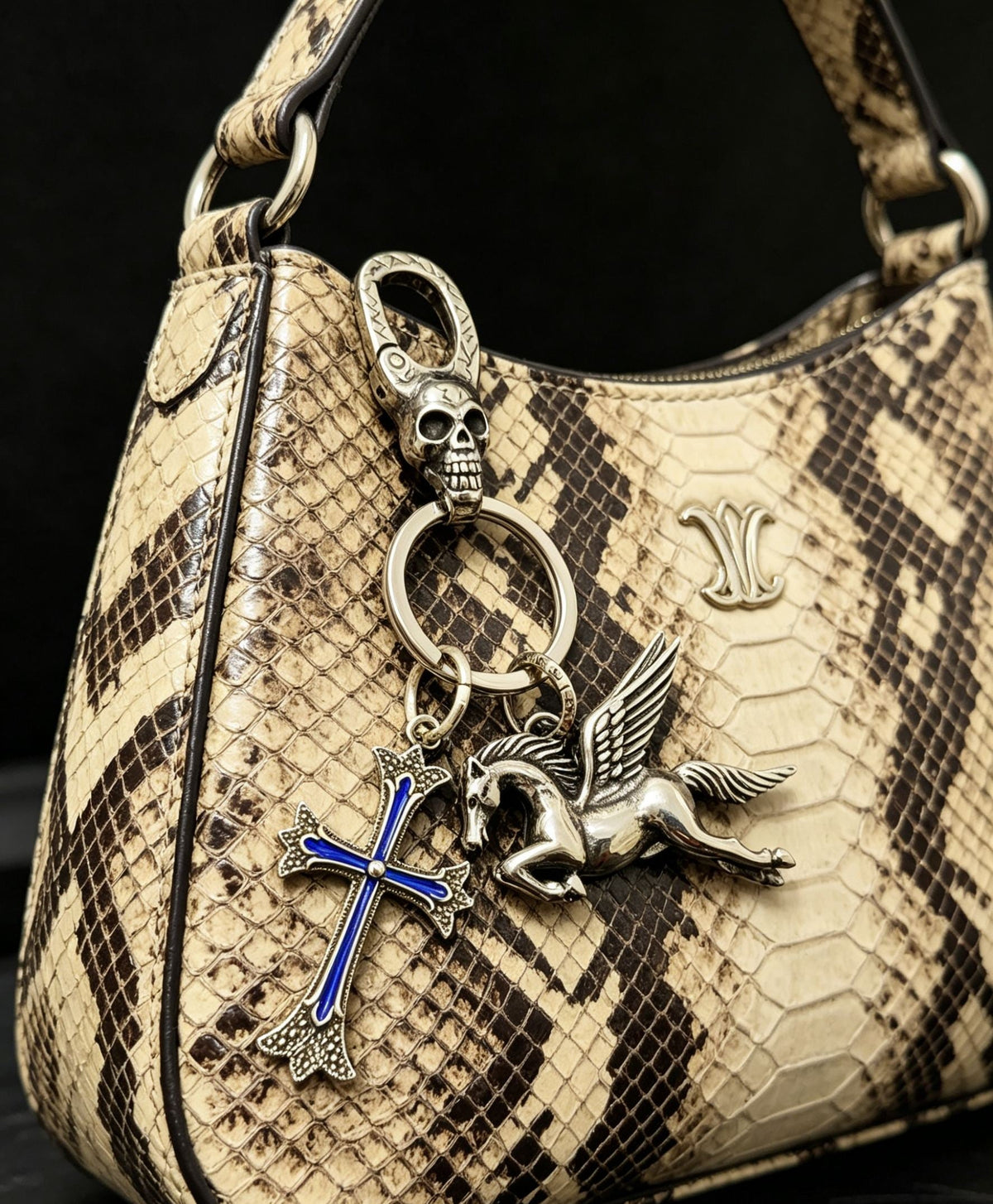 Martin Graham keychain in polished metal-tone – main product view