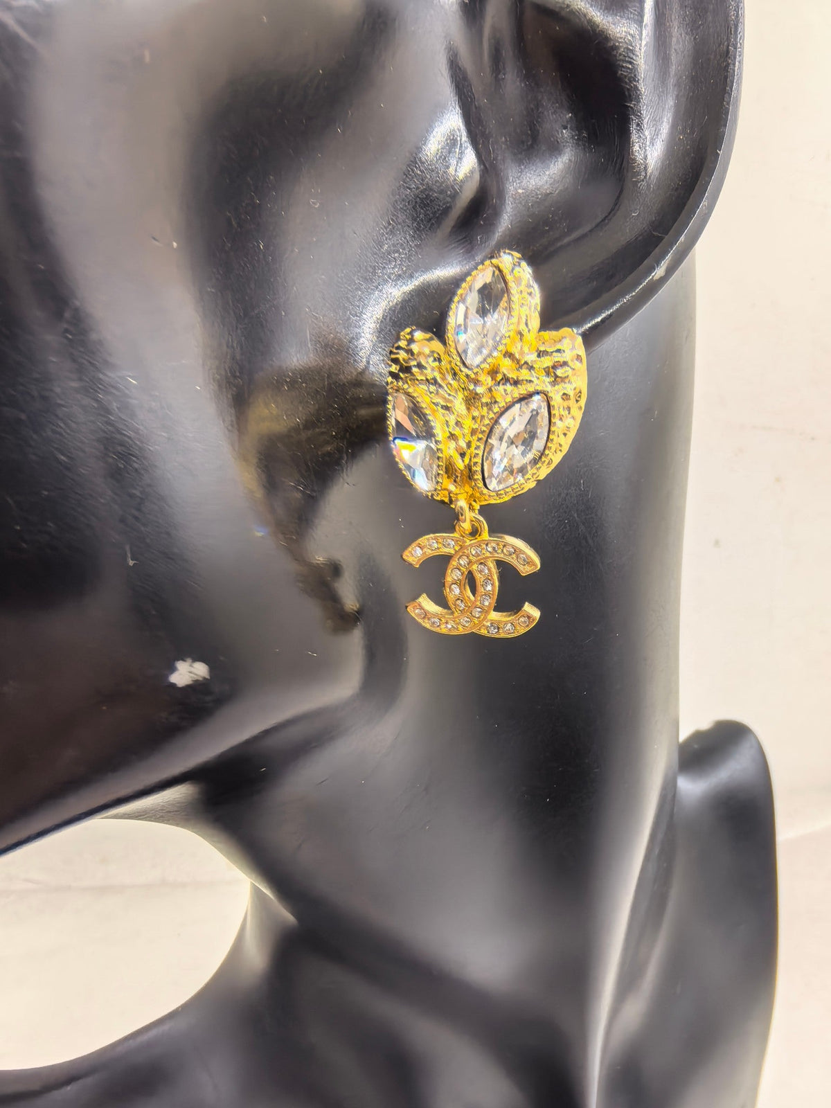 Martin Graham earrings in polished metal-tone – front product view